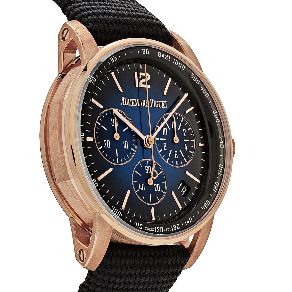 Audemars Piguet Code 11.59 26393OR.OO.A002KB.03 Selfwinding Chronograph Rose Gold Blue Dial (2022) - Image 3