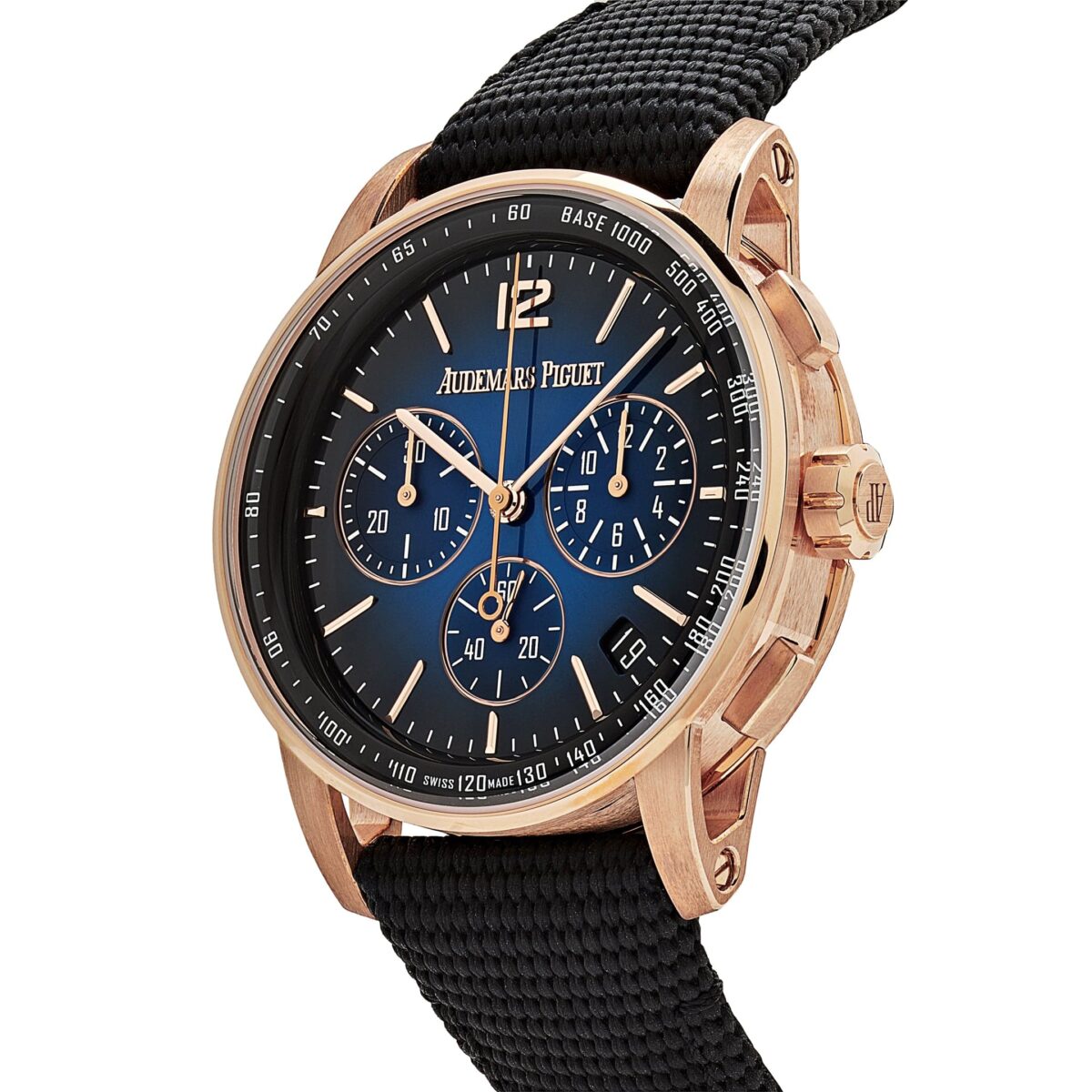 Audemars Piguet Code 11.59 26393OR.OO.A002KB.03 Selfwinding Chronograph Rose Gold Blue Dial (2022) - Image 5