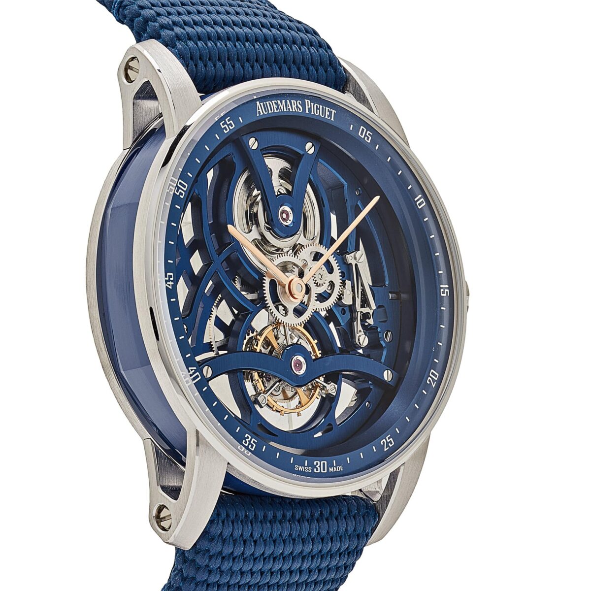 Audemars Piguet Code 11.59 Tourbillon Openworked 26600NB.OO.D346KB.01 White Gold Blue Ceramic Limited Edition - Image 4