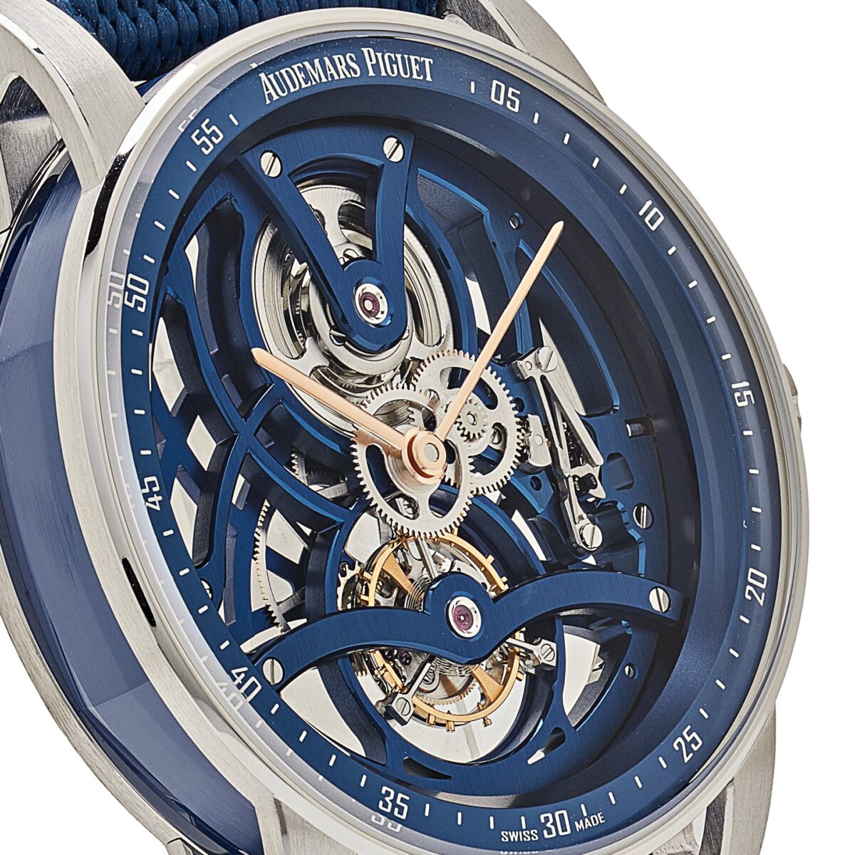 Audemars Piguet Code 11.59 Tourbillon Openworked 26600NB.OO.D346KB.01 White Gold Blue Ceramic Limited Edition - Image 5