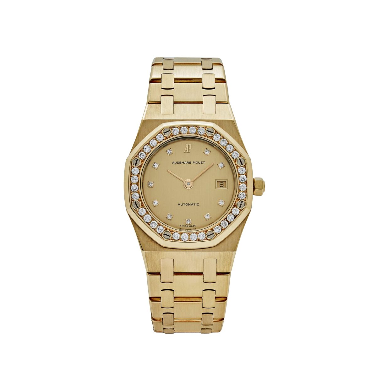 Audemars Piguet Royal Oak 14587/708BA Yellow Gold Champagne Diamond Bezel Diamond Dial (1994)