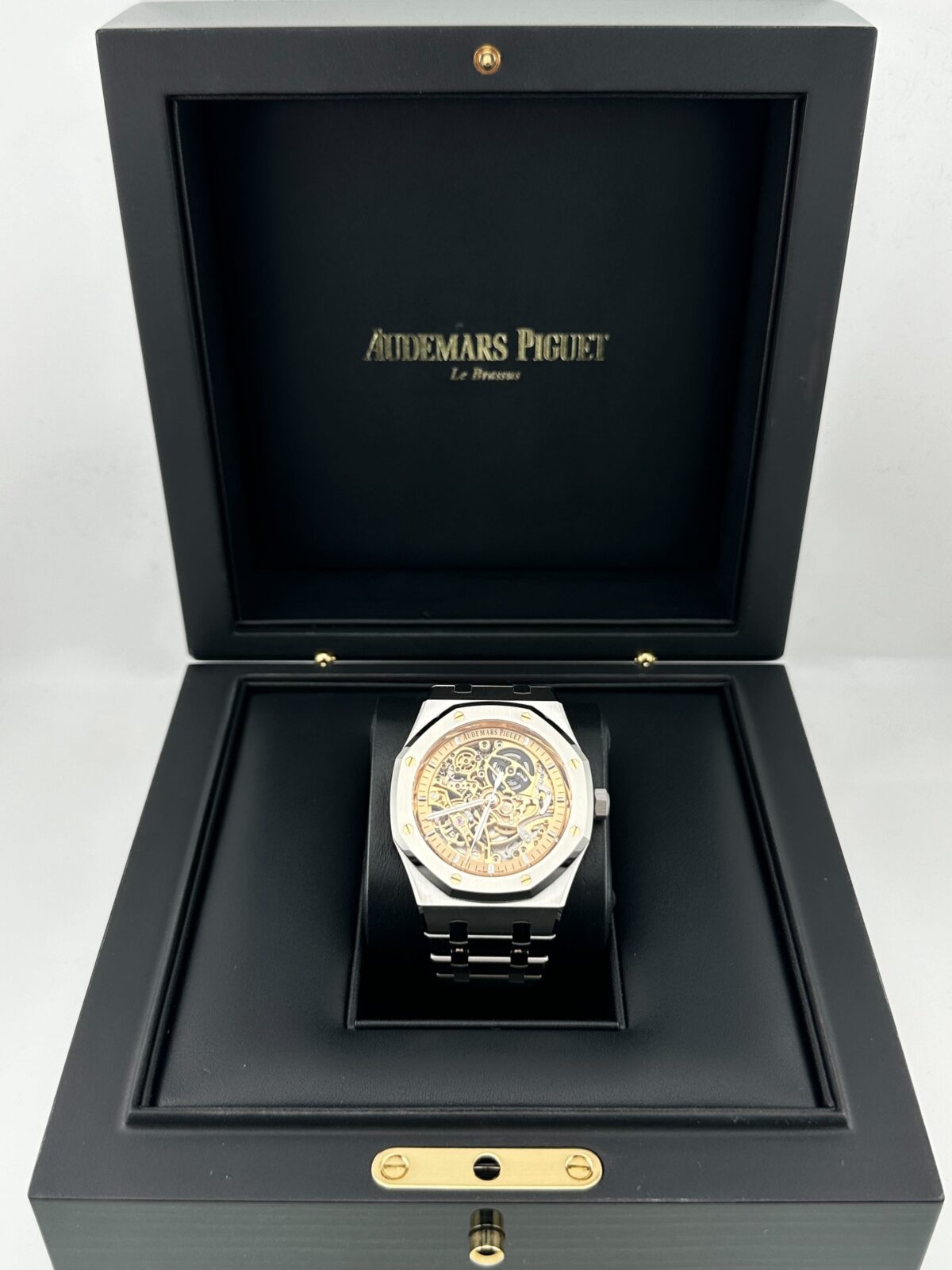 Audemars Piguet Royal Oak 15407ST.OO.1220ST.02 Double Balance Wheel Openworked Stainless Steel Pink Gold-Toned Dial (2024) - Image 5