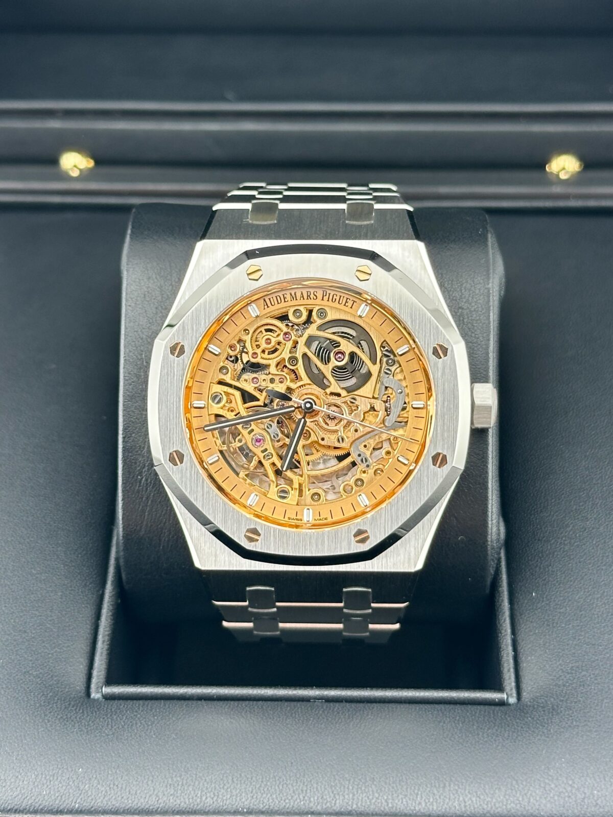 Audemars Piguet Royal Oak 15407ST.OO.1220ST.02 Double Balance Wheel Openworked Stainless Steel Pink Gold-Toned Dial (2024) - Image 2