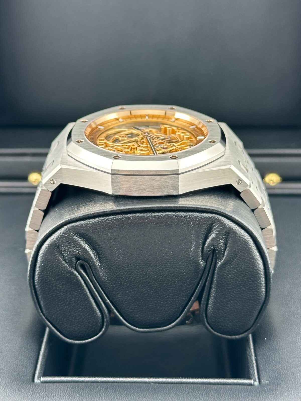 Audemars Piguet Royal Oak 15407ST.OO.1220ST.02 Double Balance Wheel Openworked Stainless Steel Pink Gold-Toned Dial (2024) - Image 3