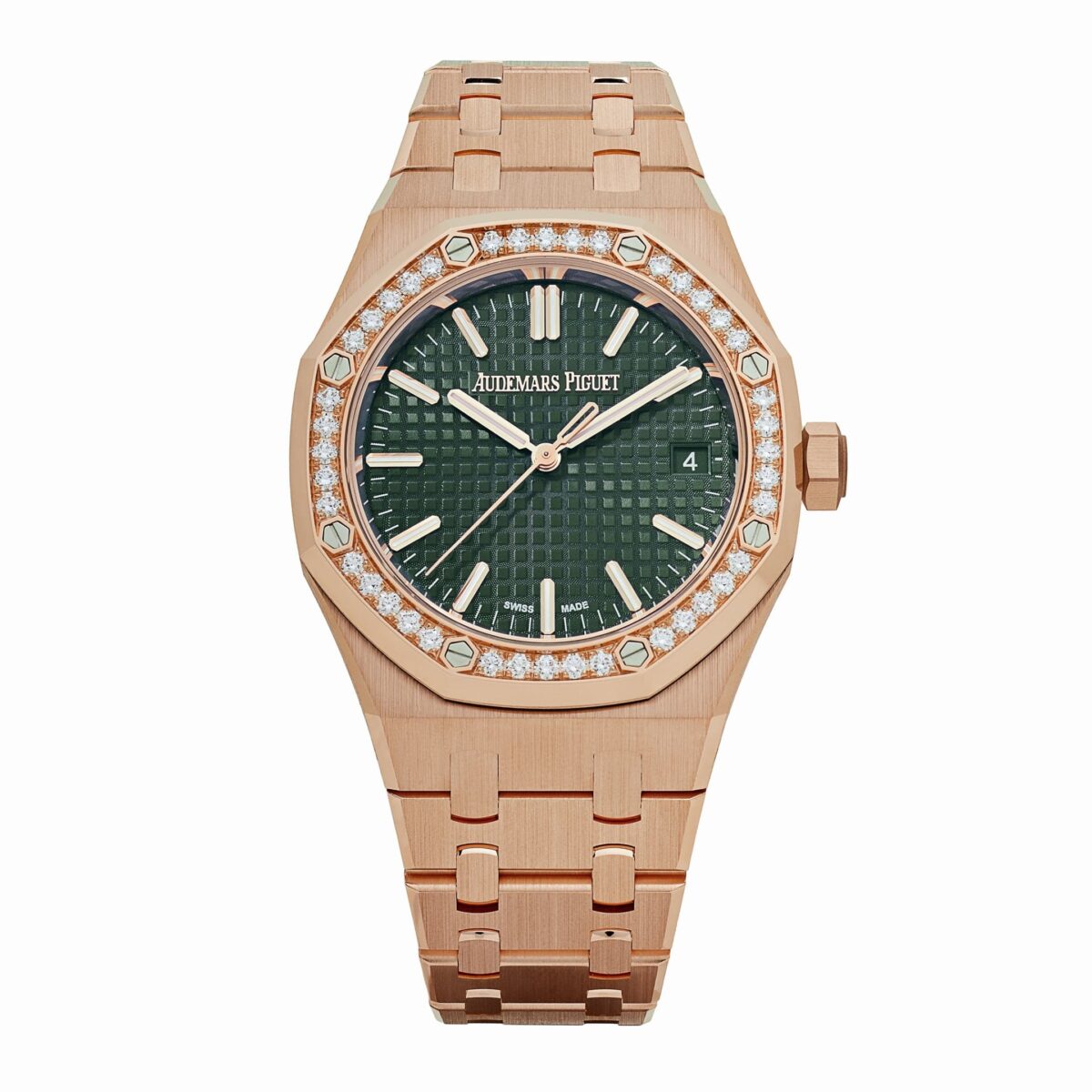 Audemars Piguet Royal Oak 15551OR.ZZ.1356OR.06  Selfwinding Rose Gold Khaki Green Dial