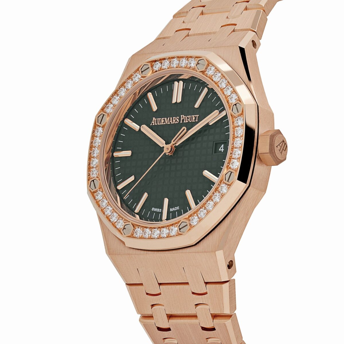 Audemars Piguet Royal Oak 15551OR.ZZ.1356OR.06  Selfwinding Rose Gold Khaki Green Dial - Image 5