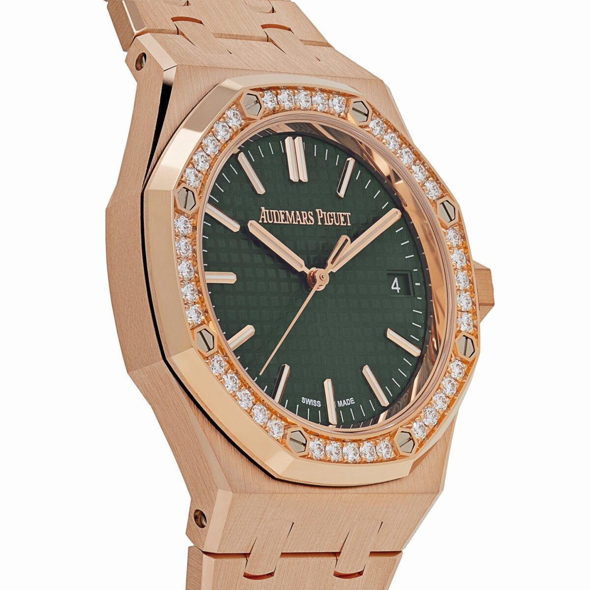 Audemars Piguet Royal Oak 15551OR.ZZ.1356OR.06  Selfwinding Rose Gold Khaki Green Dial - Image 4