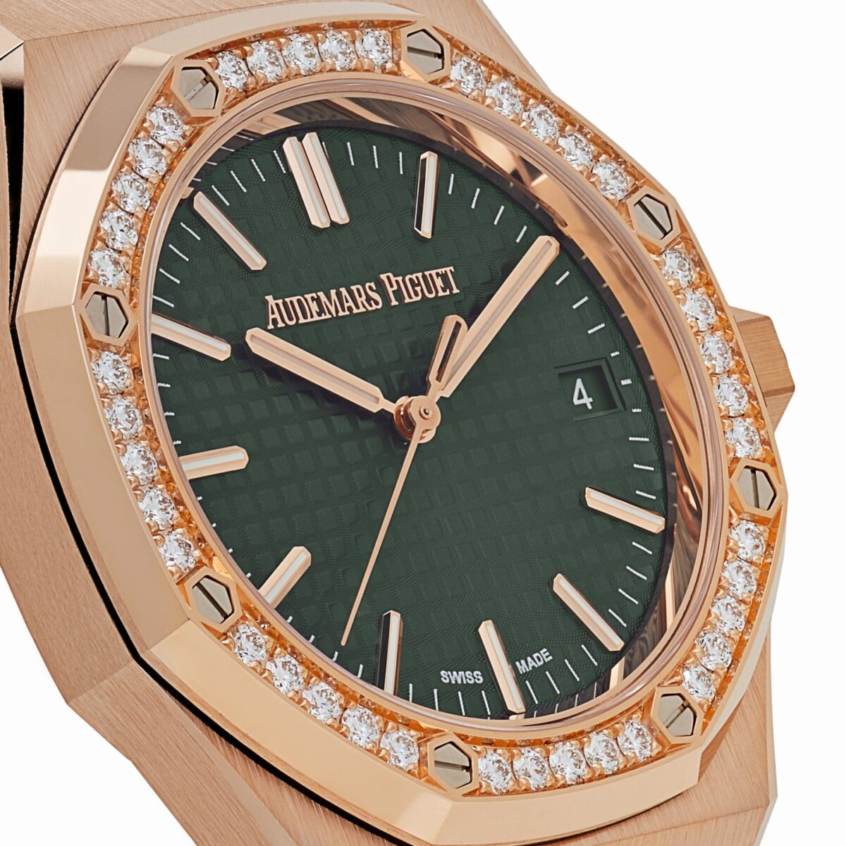 Audemars Piguet Royal Oak 15551OR.ZZ.1356OR.06  Selfwinding Rose Gold Khaki Green Dial - Image 6