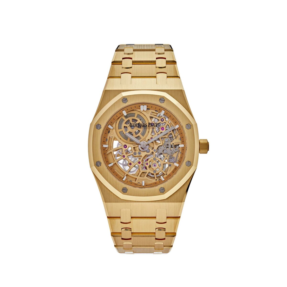 Audemars Piguet Royal Oak 16204BA.OO.1240BA.01 Jumbo Extra-Thin Yellow Gold Openworked