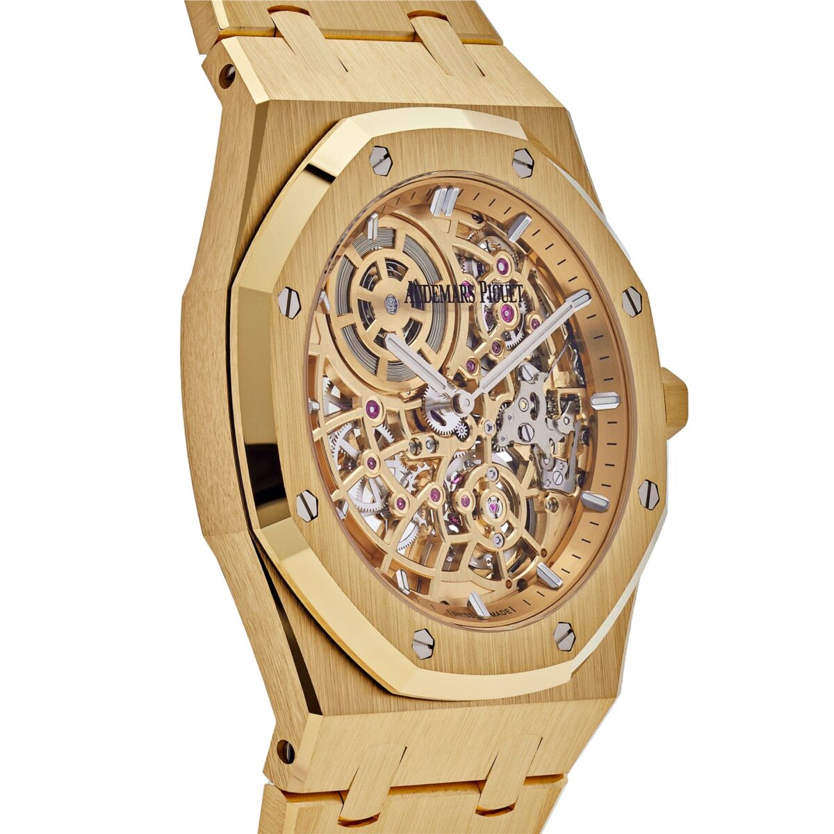 Audemars Piguet Royal Oak 16204BA.OO.1240BA.01 Jumbo Extra-Thin Yellow Gold Openworked - Image 4