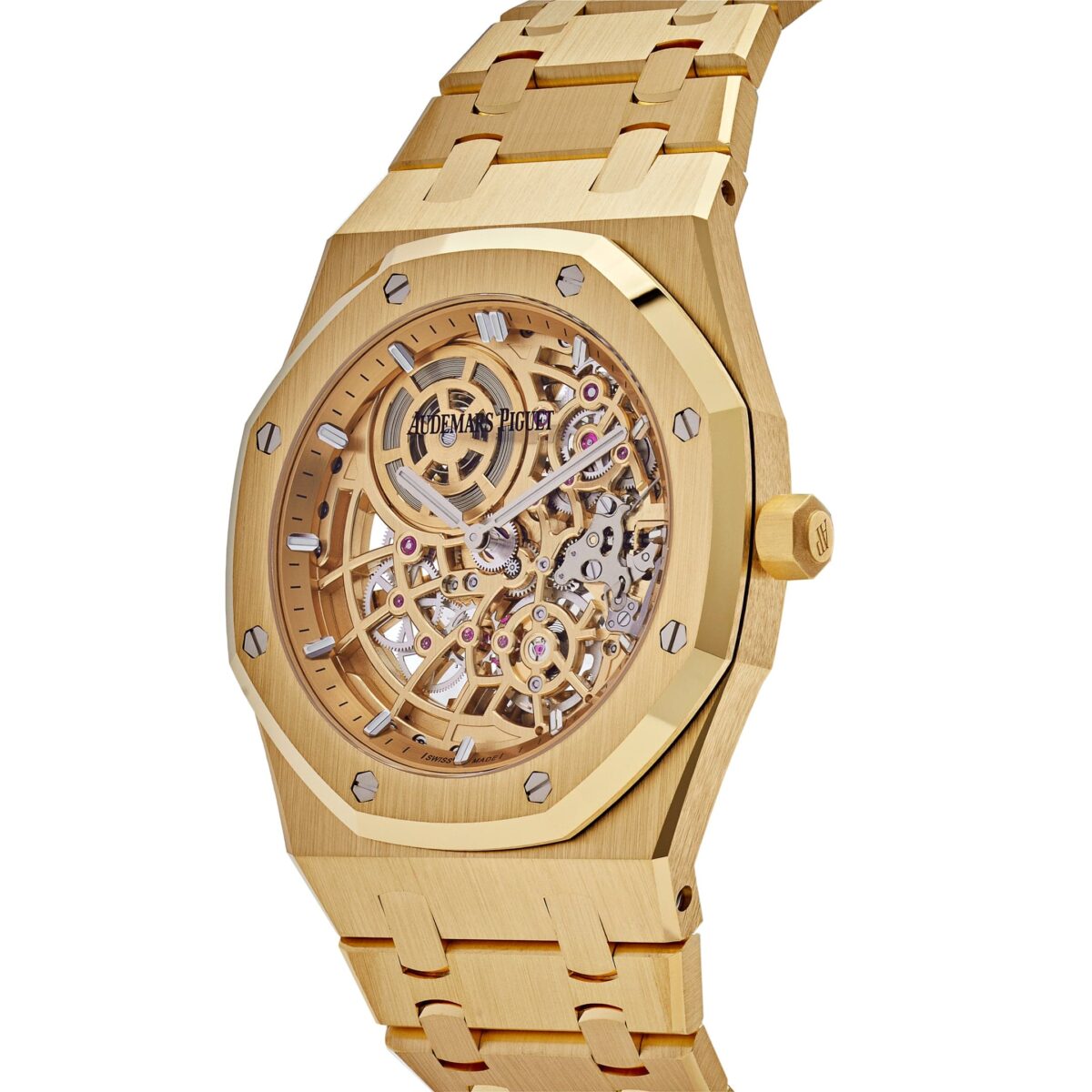 Audemars Piguet Royal Oak 16204BA.OO.1240BA.01 Jumbo Extra-Thin Yellow Gold Openworked - Image 5