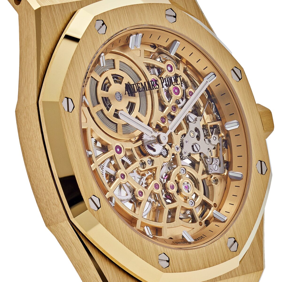 Audemars Piguet Royal Oak 16204BA.OO.1240BA.01 Jumbo Extra-Thin Yellow Gold Openworked - Image 3