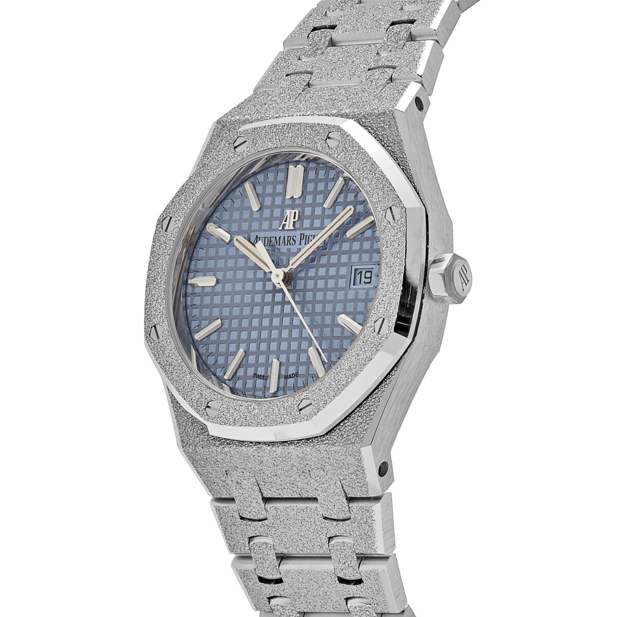 Audemars Piguet Royal Oak 77353BC.GG.1263BC.01 Selfwinding Frosted White Gold Light Blue Dial - Image 3