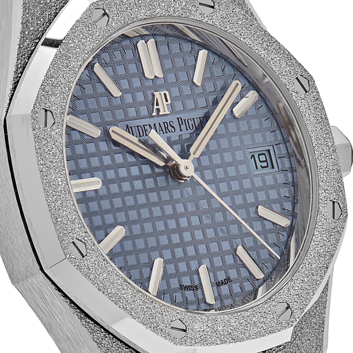 Audemars Piguet Royal Oak 77353BC.GG.1263BC.01 Selfwinding Frosted White Gold Light Blue Dial - Image 4