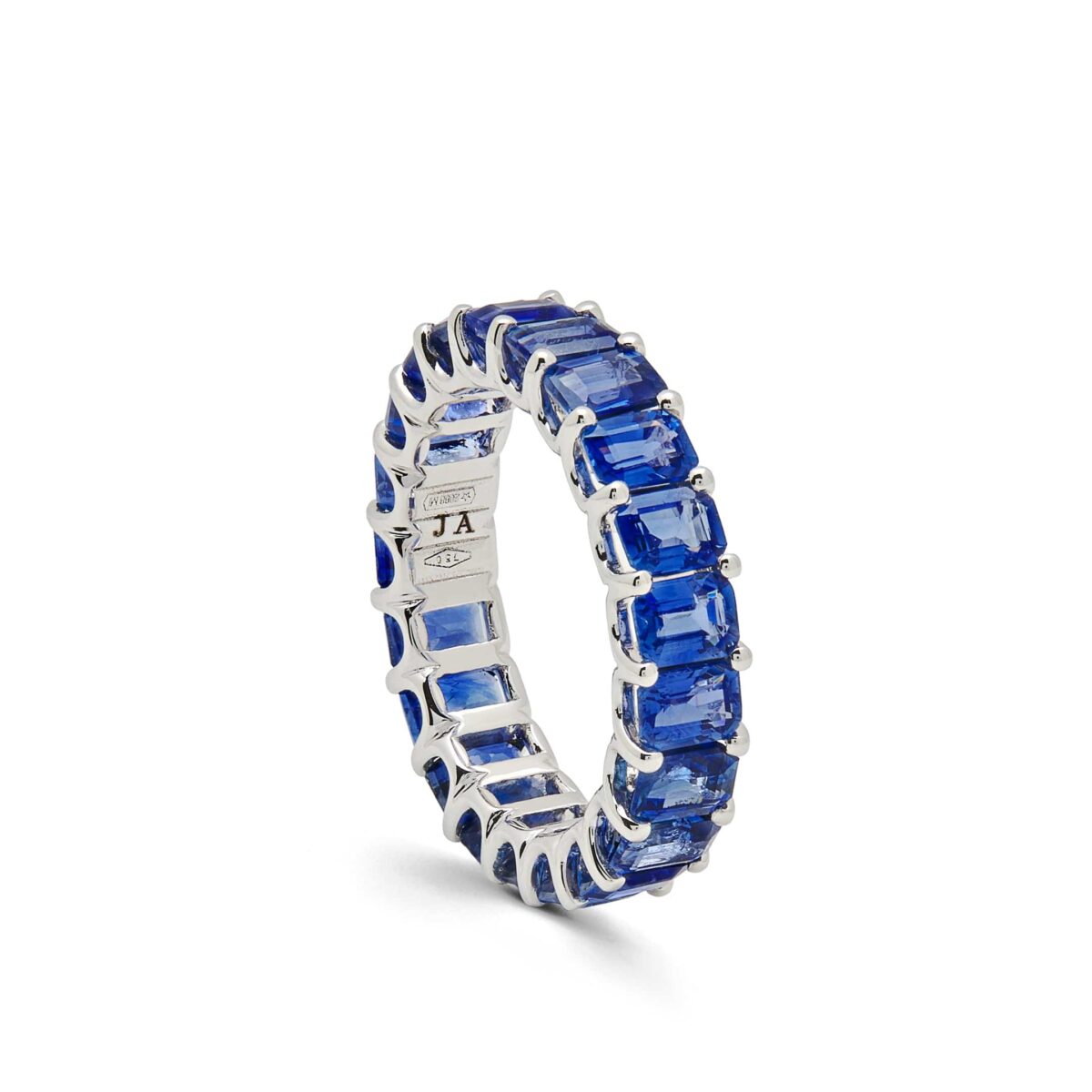 Blue Sapphire Eternity Band - Image 3