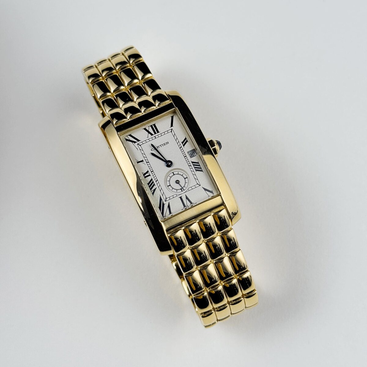 Cartier Tank Américaine W26001C9 Yellow Gold Ivory Dial Quartz (Vintage 1980s) - Image 3