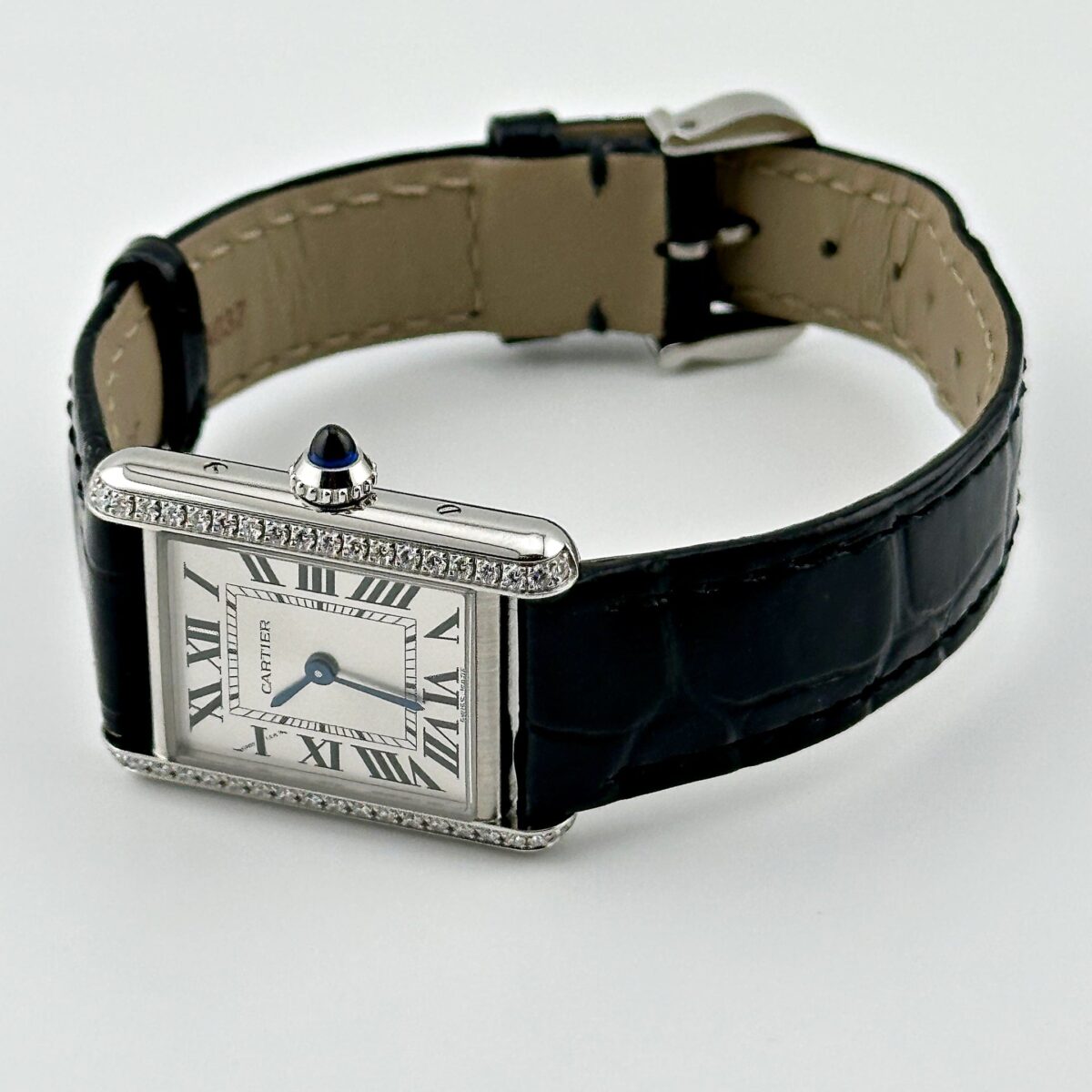 Cartier Tank Must W4TA0016  Stainless Steel Silvered Dial Diamond Bezel (2024) - Image 5