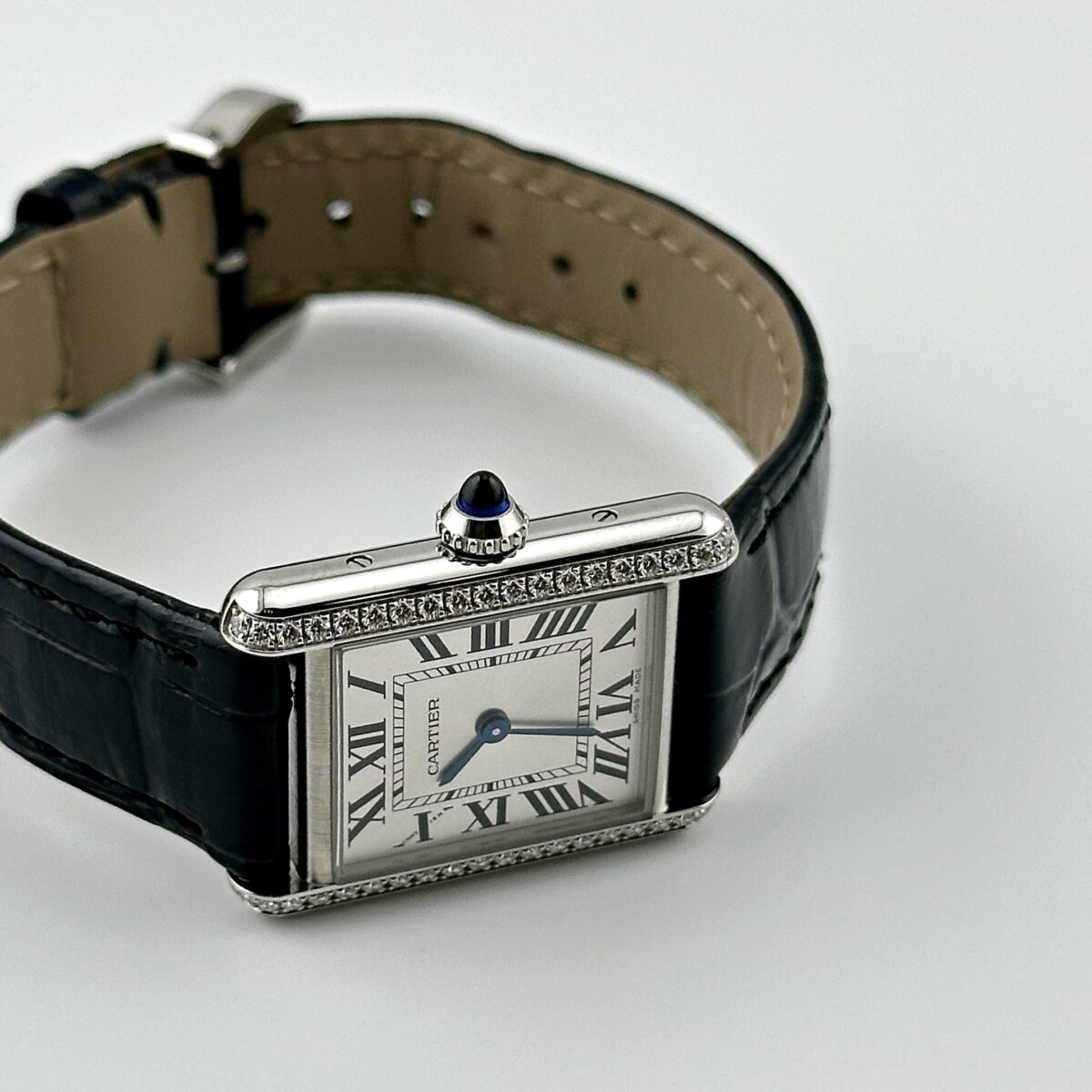 Cartier Tank Must W4TA0016  Stainless Steel Silvered Dial Diamond Bezel (2024) - Image 3