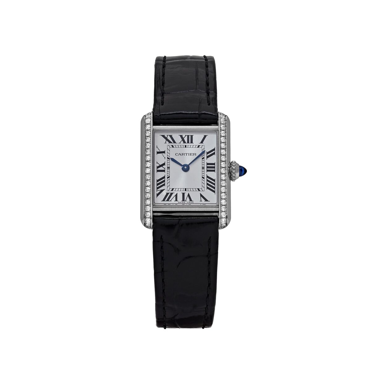 Cartier Tank Must W4TA0016  Stainless Steel Silvered Dial Diamond Bezel (2024)