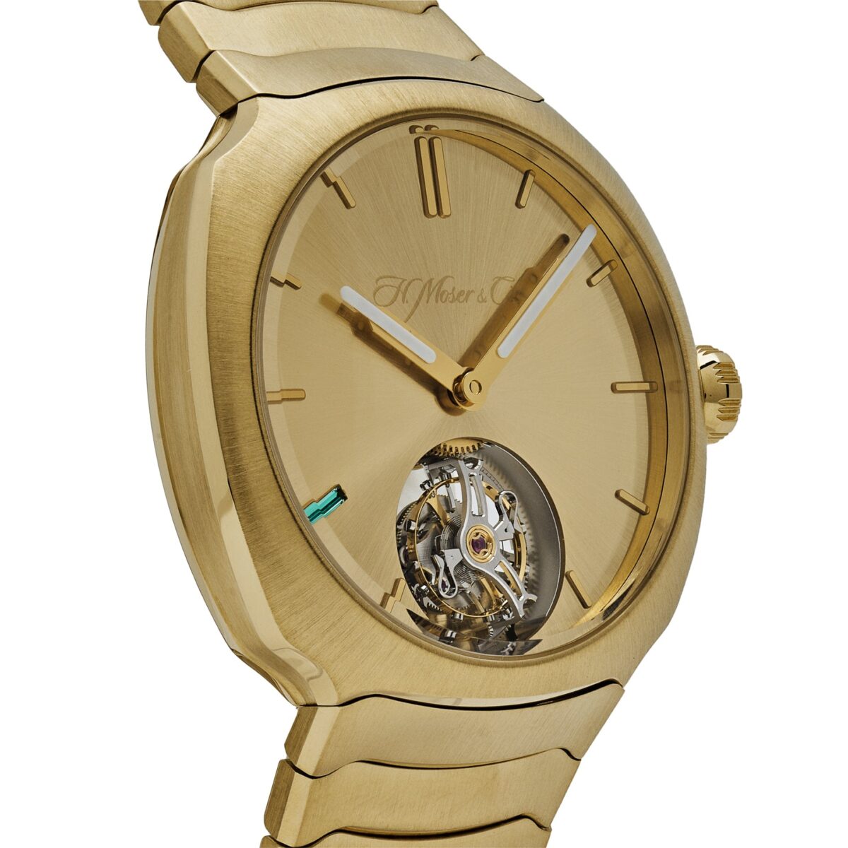 H. Moser & Cie. Streamliner Tourbillon 6804-0700 Yellow Gold Emerald "+8" Limited Edition (2024) - Image 5