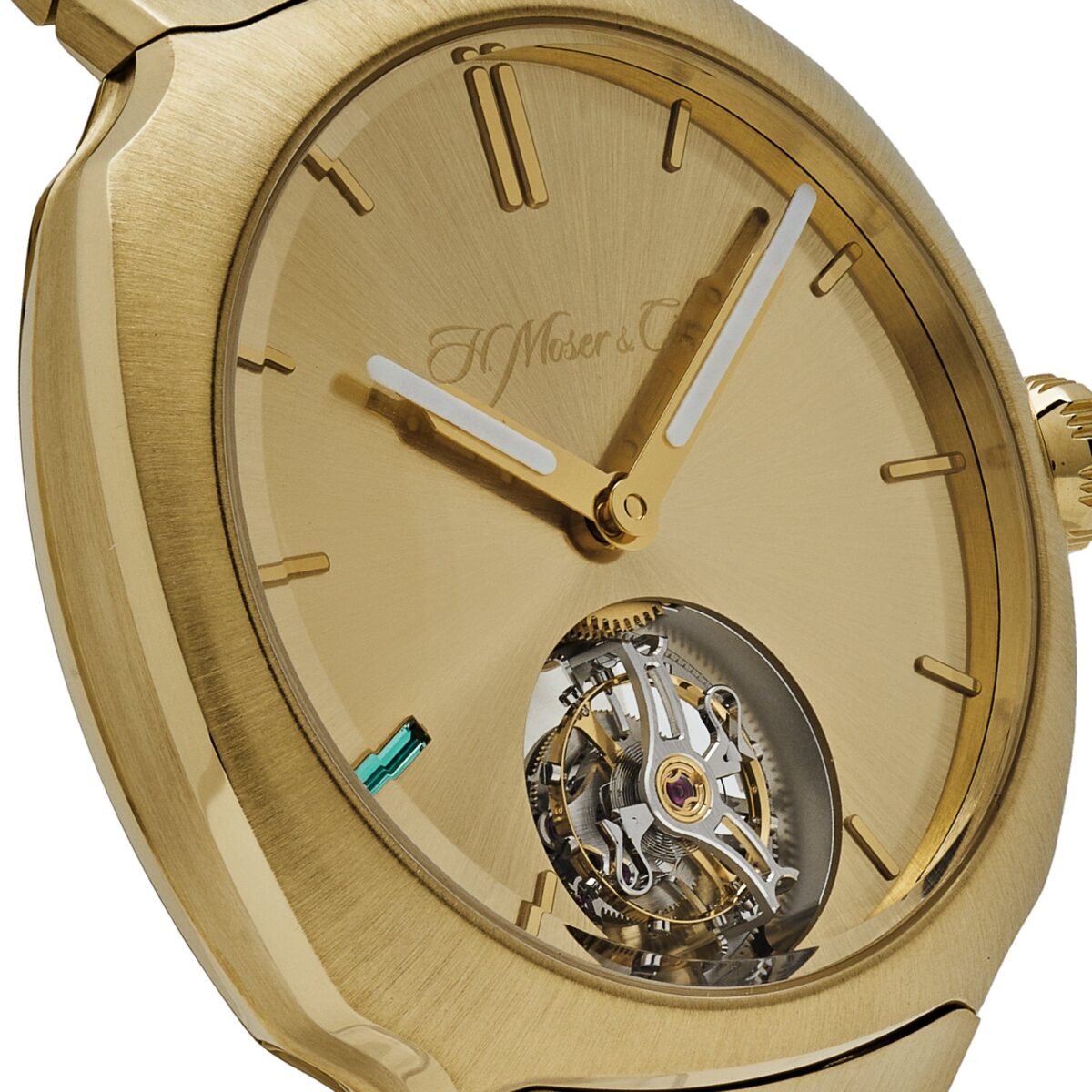 H. Moser & Cie. Streamliner Tourbillon 6804-0700 Yellow Gold Emerald "+8" Limited Edition (2024) - Image 3