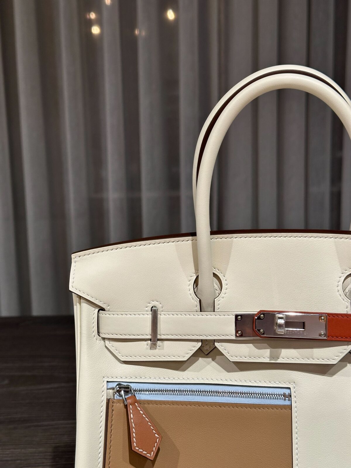 Hermès Birkin 30 Colormatic Nata Chai Cuivre Lime Mauve Swift Palladium Hardware Limietd Edition - Image 3