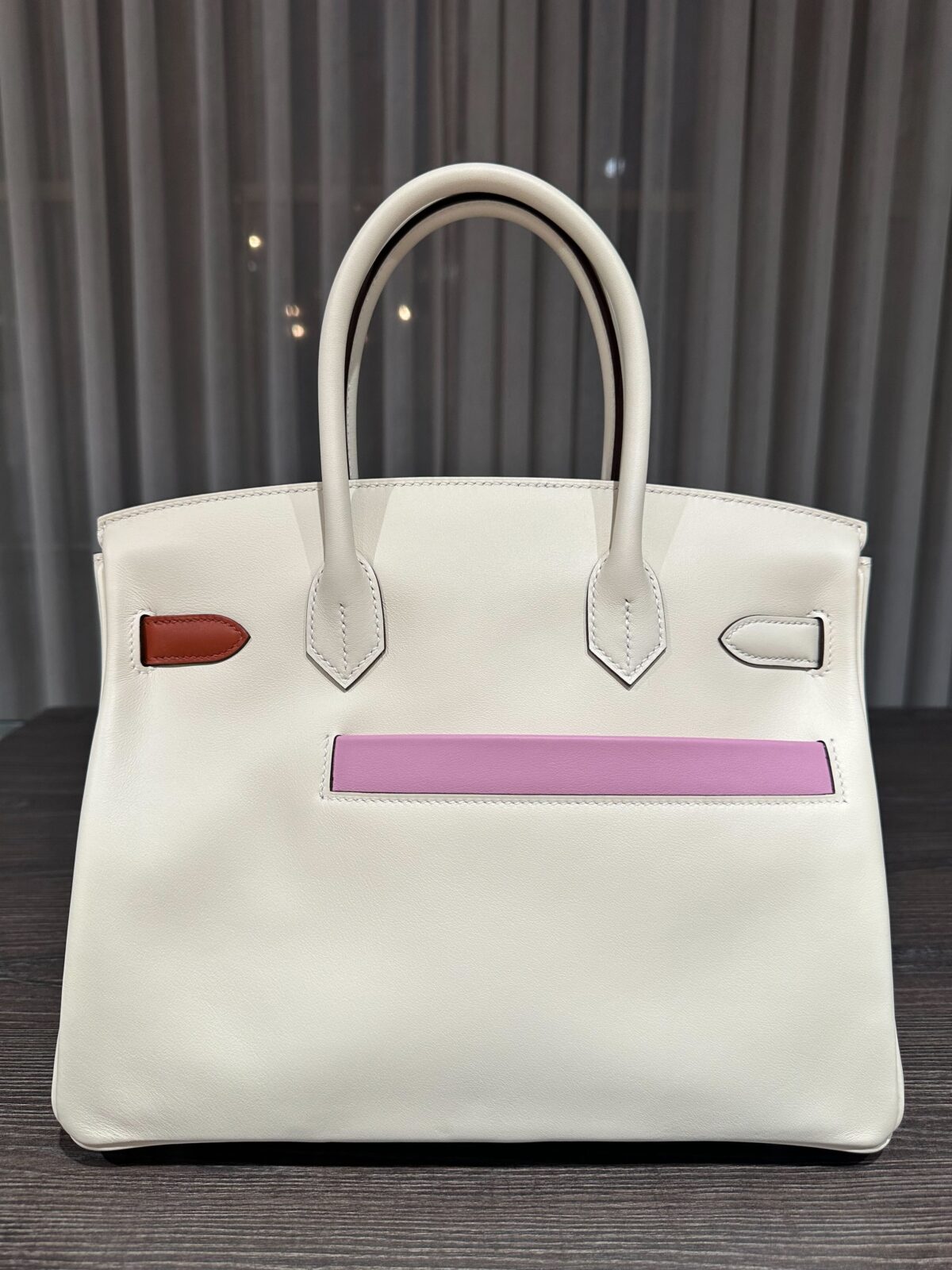 Hermès Birkin 30 Colormatic Nata Chai Cuivre Lime Mauve Swift Palladium Hardware Limietd Edition - Image 7