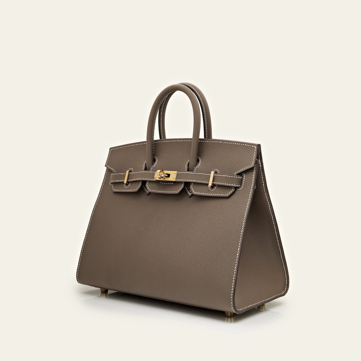 Hermès Birkin Sellier 25 Epsom Calfskin Etoupe Gold Hardware - Image 3