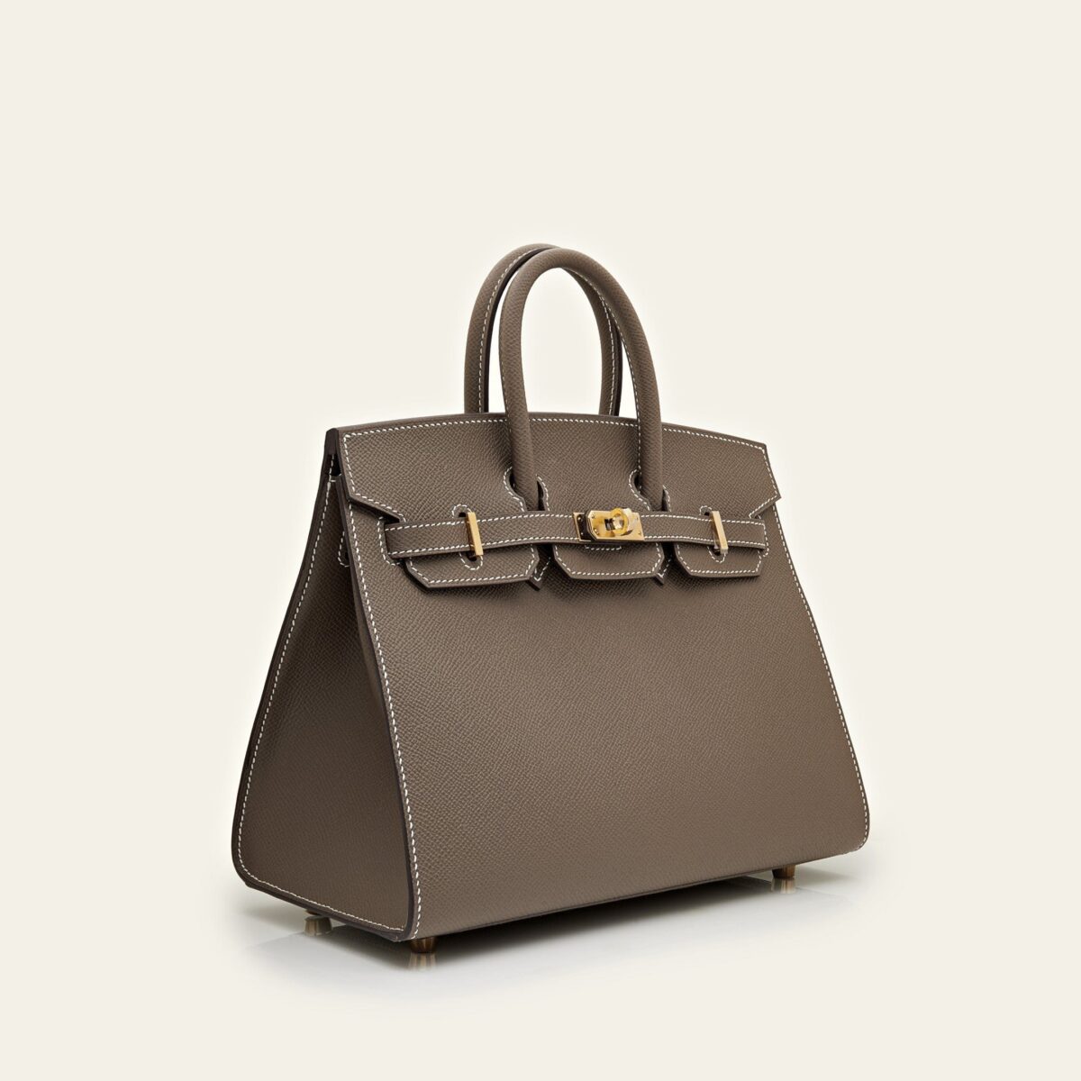 Hermès Birkin Sellier 25 Epsom Calfskin Etoupe Gold Hardware - Image 4