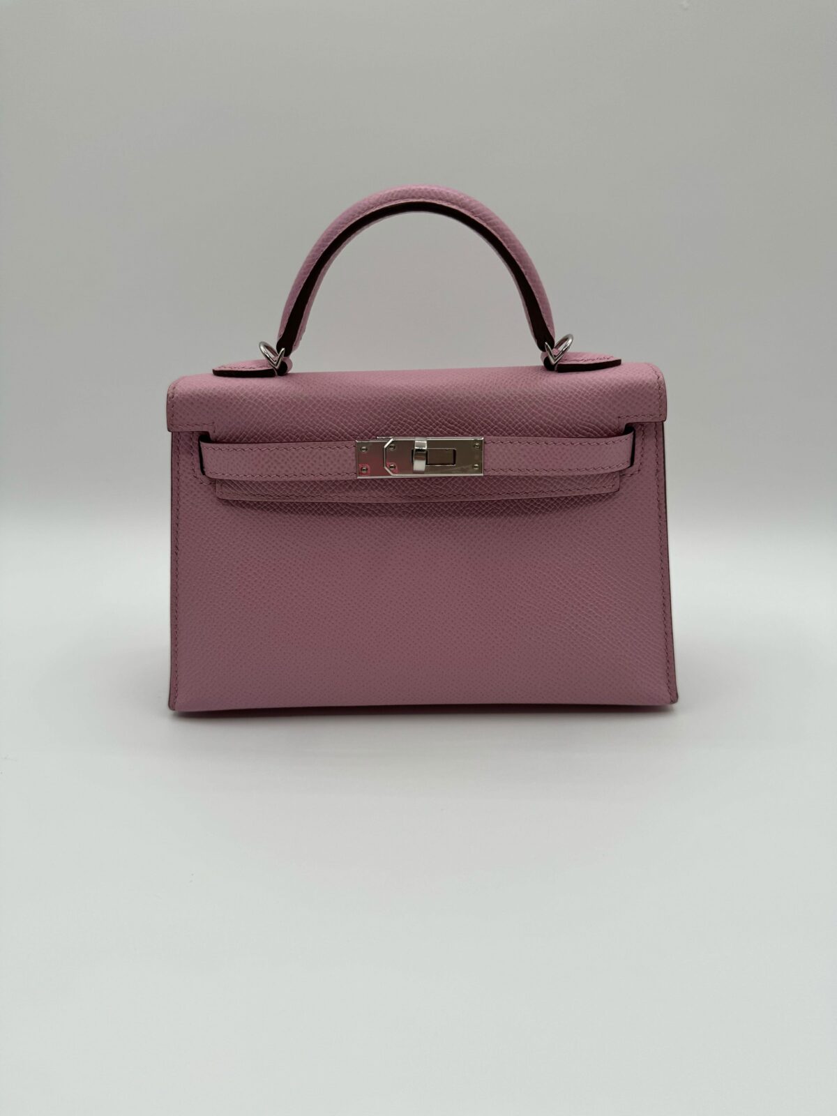 Hermès Kelly 20 Mini Mauve Sylvestre Epsom Palladium Hardware - Image 2