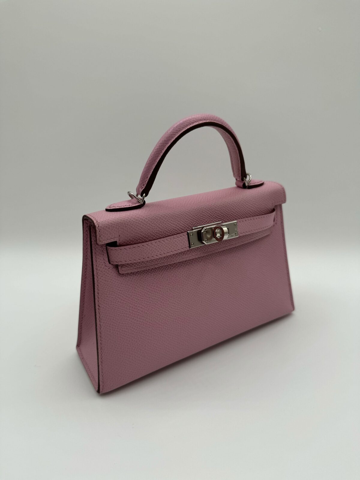 Hermès Kelly 20 Mini Mauve Sylvestre Epsom Palladium Hardware - Image 3