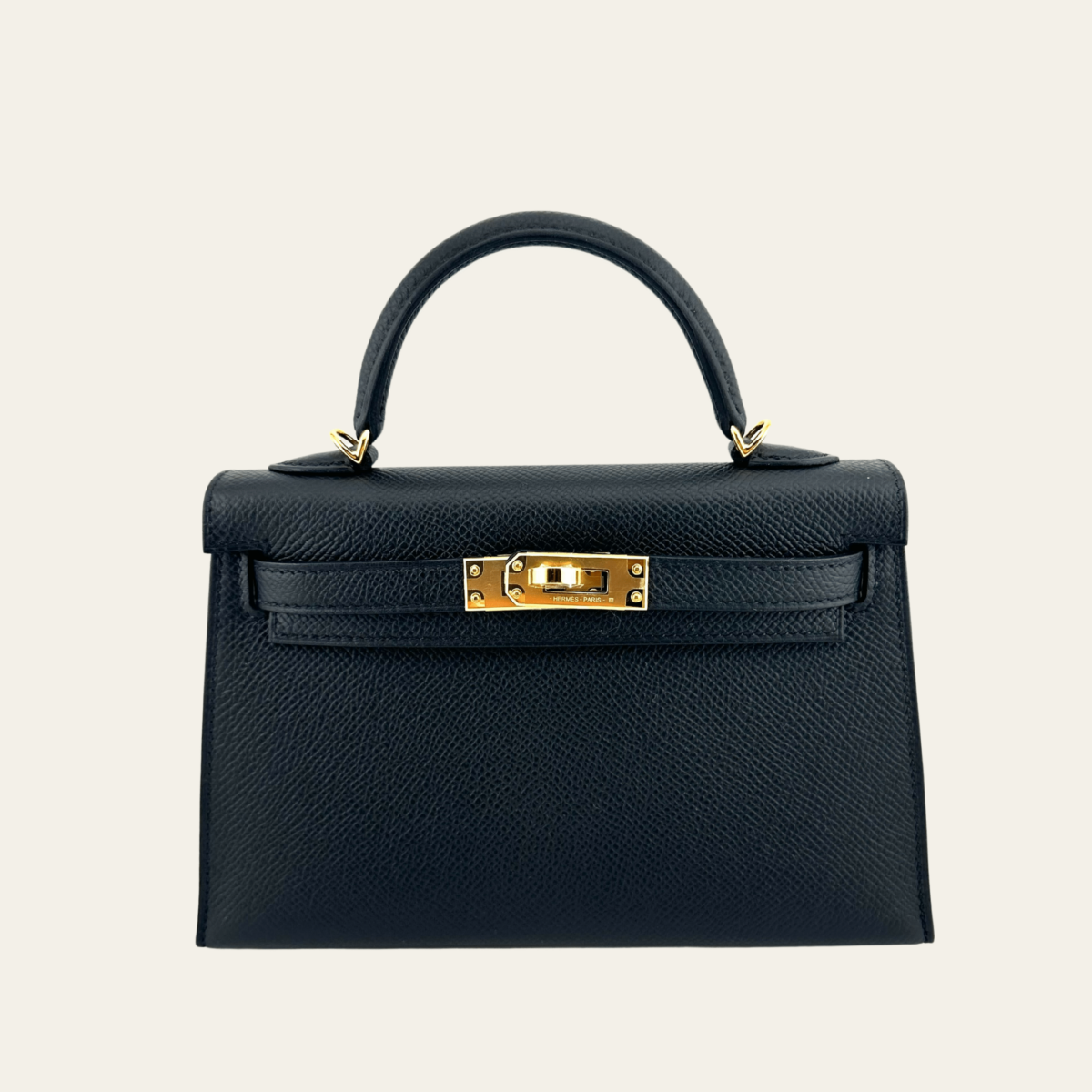 Hermès Kelly 20 Sellier Mini Epsom Noir Gold Hardware