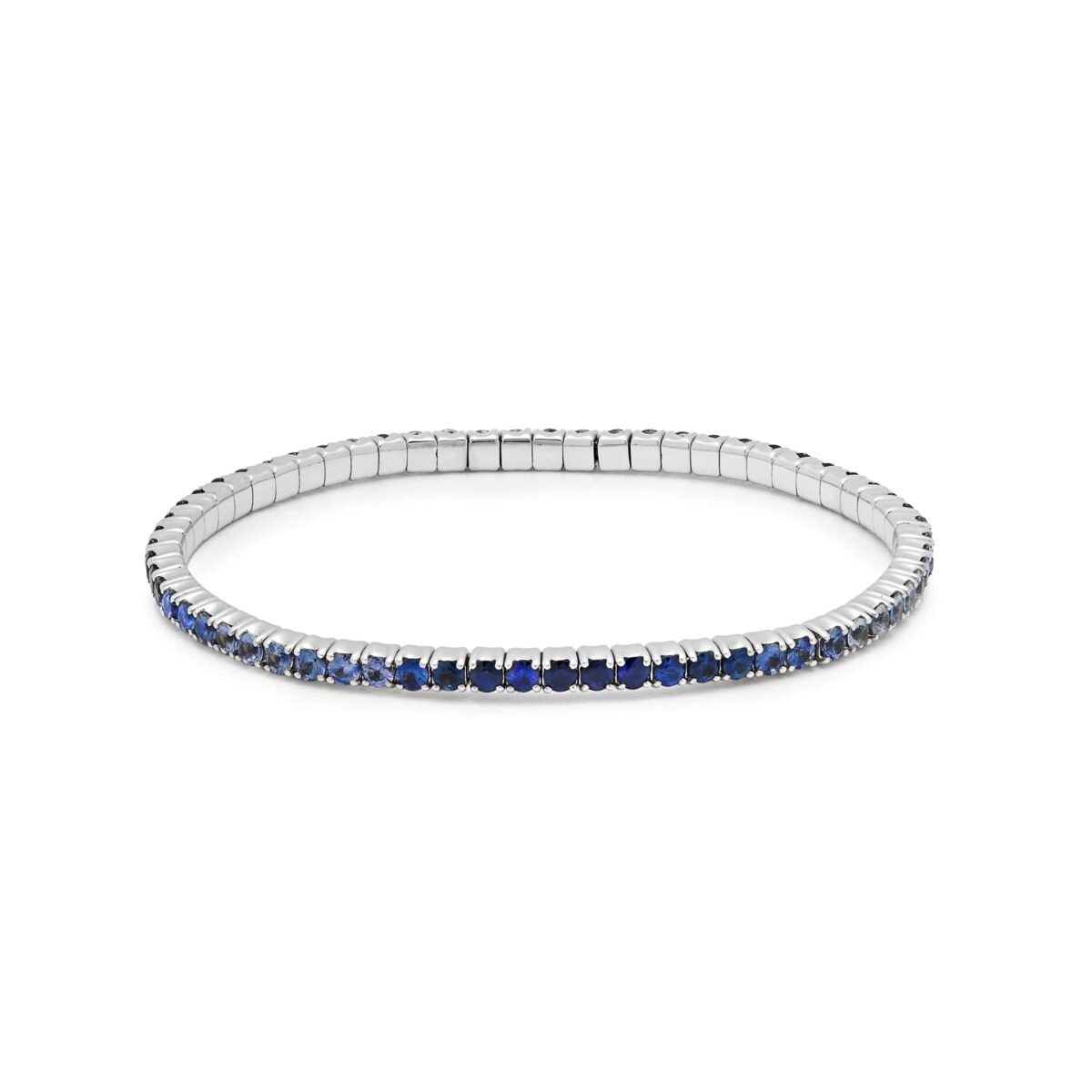 Ombré Blue Sapphire Stretchy Tennis Bracelet