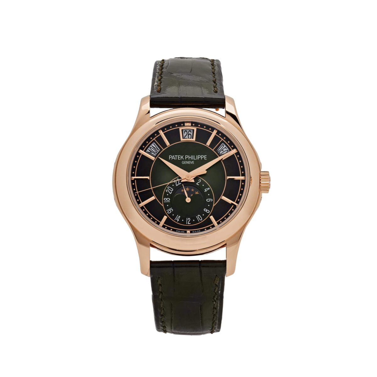 Patek Philippe Complications 5205R-011 Annual Calendar Moon Phases Rose Gold Green Dial (2022)