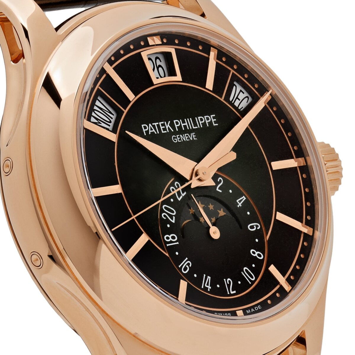 Patek Philippe Complications 5205R-011 Annual Calendar Moon Phases Rose Gold Green Dial (2022) - Image 5