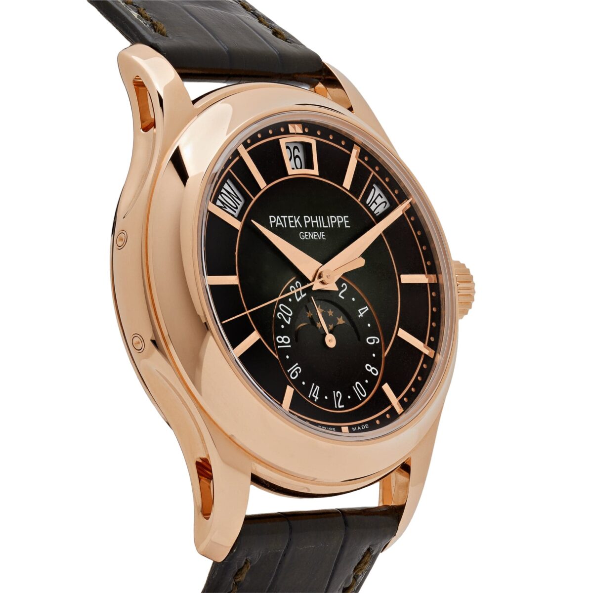 Patek Philippe Complications 5205R-011 Annual Calendar Moon Phases Rose Gold Green Dial (2022) - Image 3