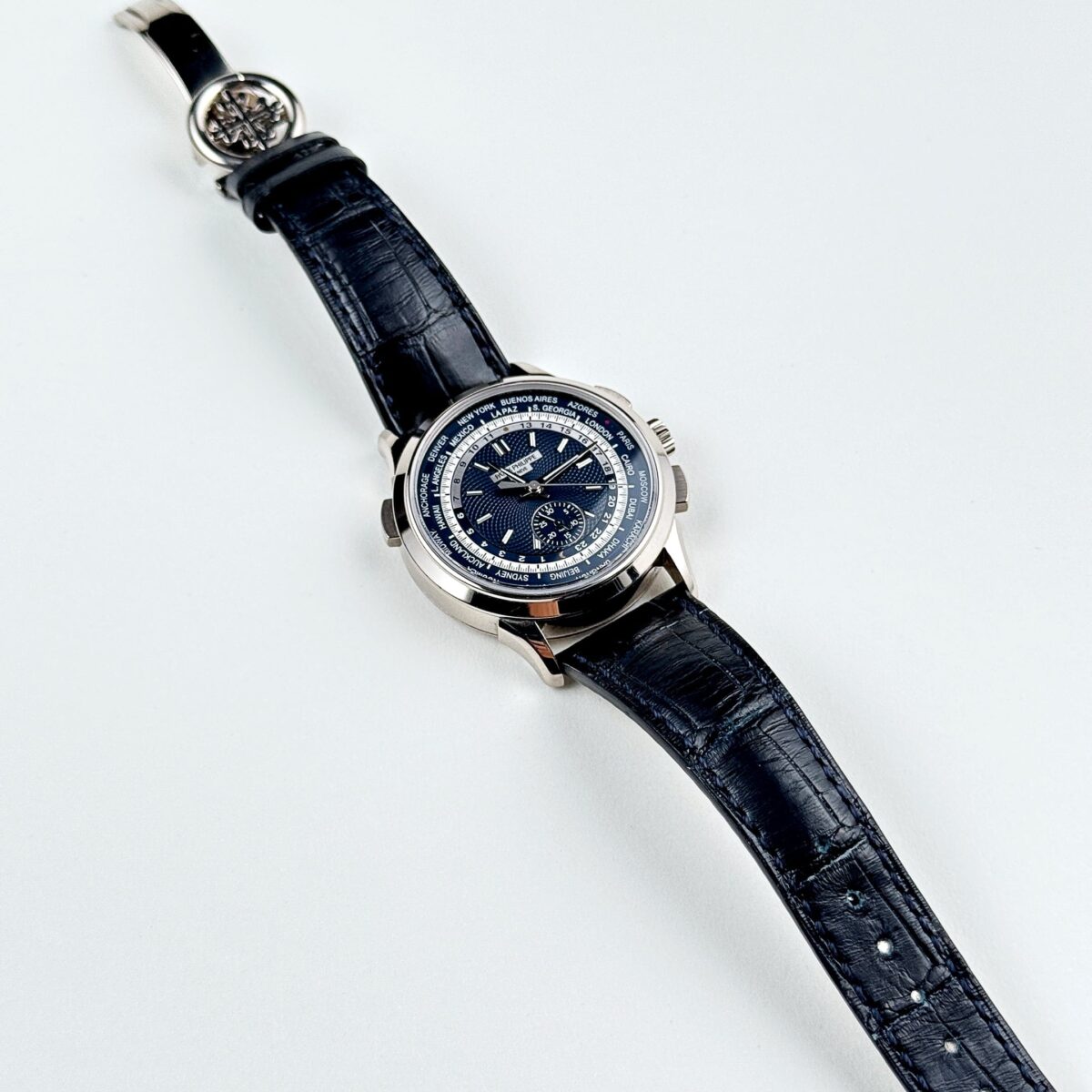 Patek Philippe Complications 5930G-010 World Time Flyback Chronograph White Gold Blue Dial (2020) - Image 7