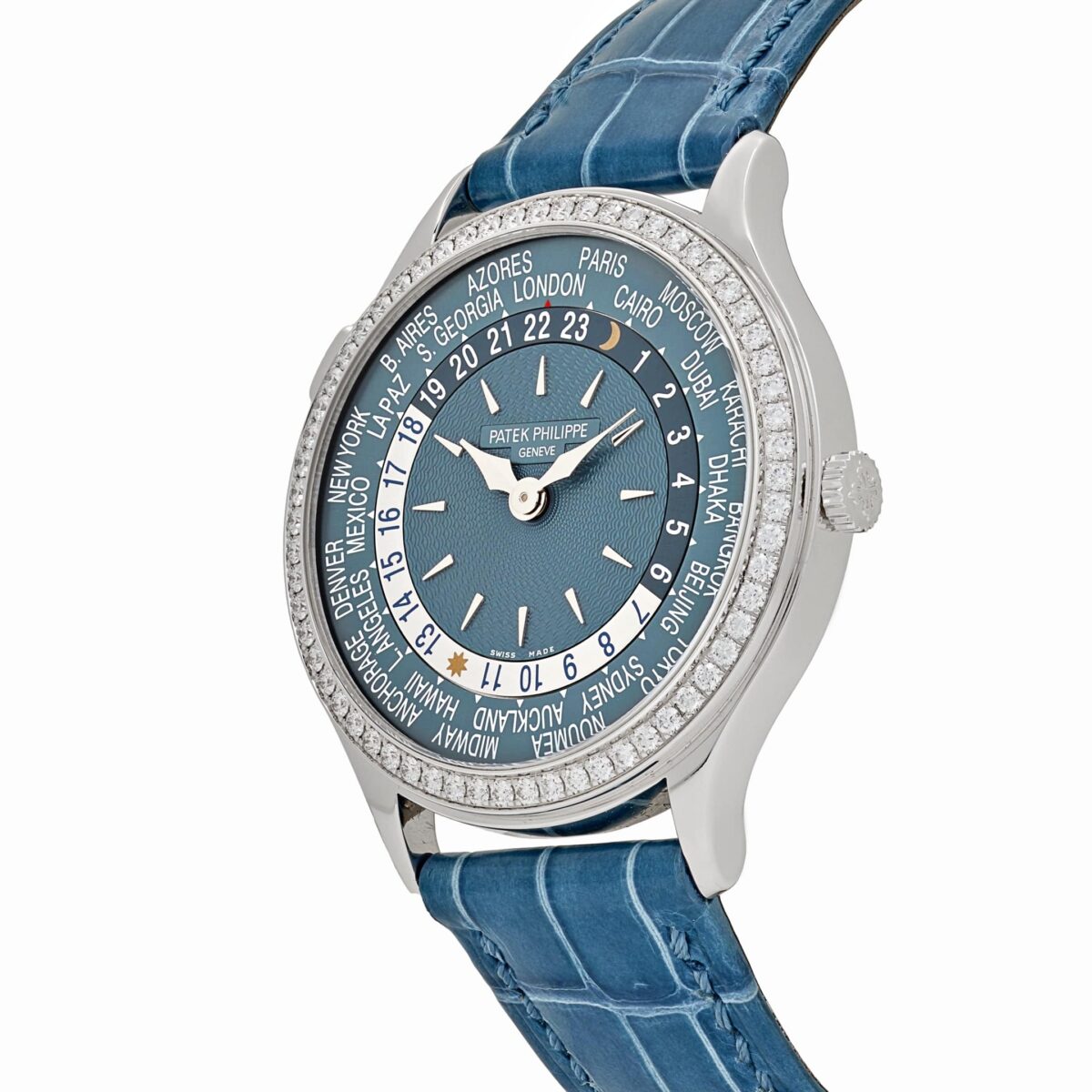 Patek Philippe Complications 7130G-016 Ladies World Time l White Gold Gray-Blue Dial lDiamond Bezel (2024) - Image 4