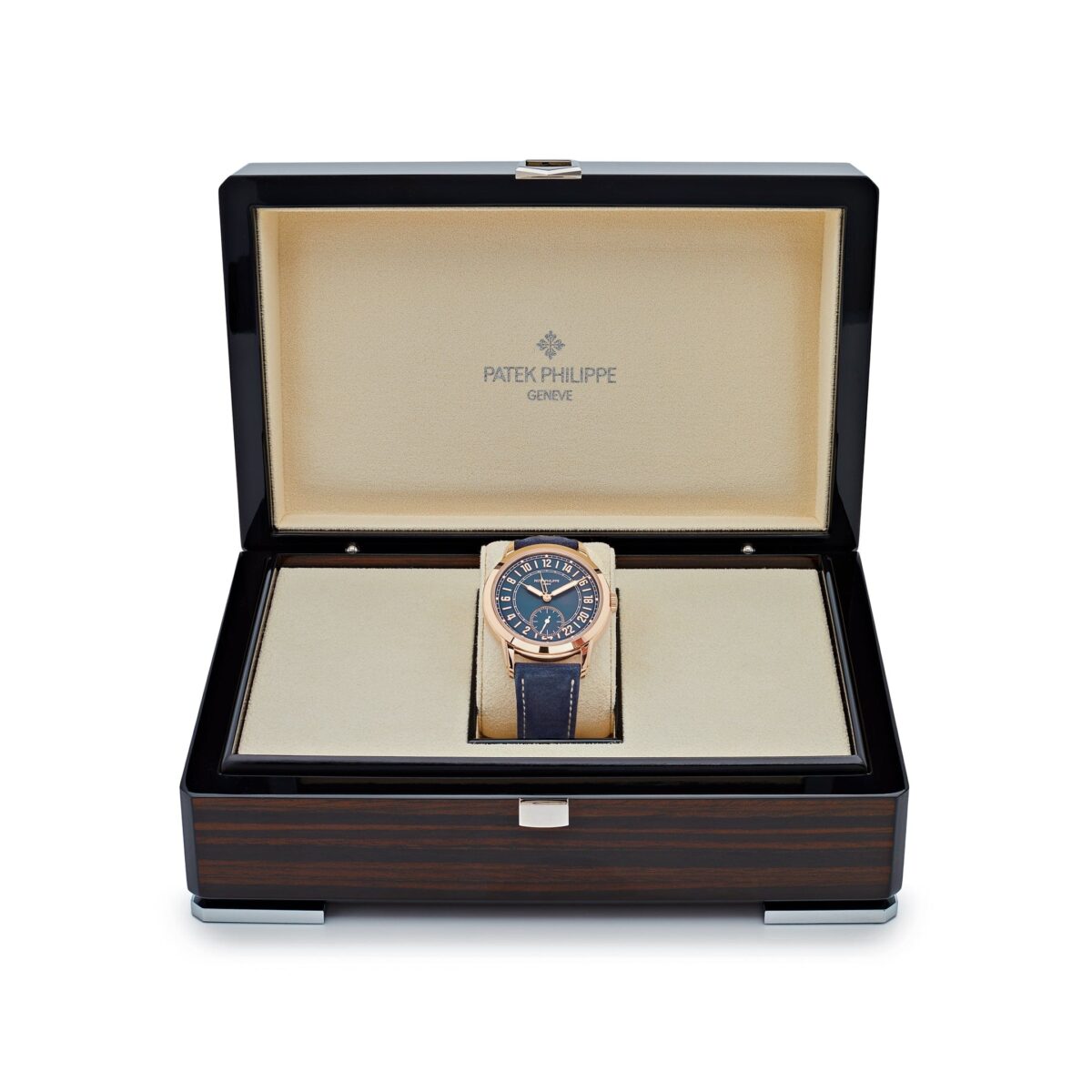 Patek Philippe Complications Calatrava 5224R-001 Travel Time Rose Gold Navy Blue Dial - Image 7