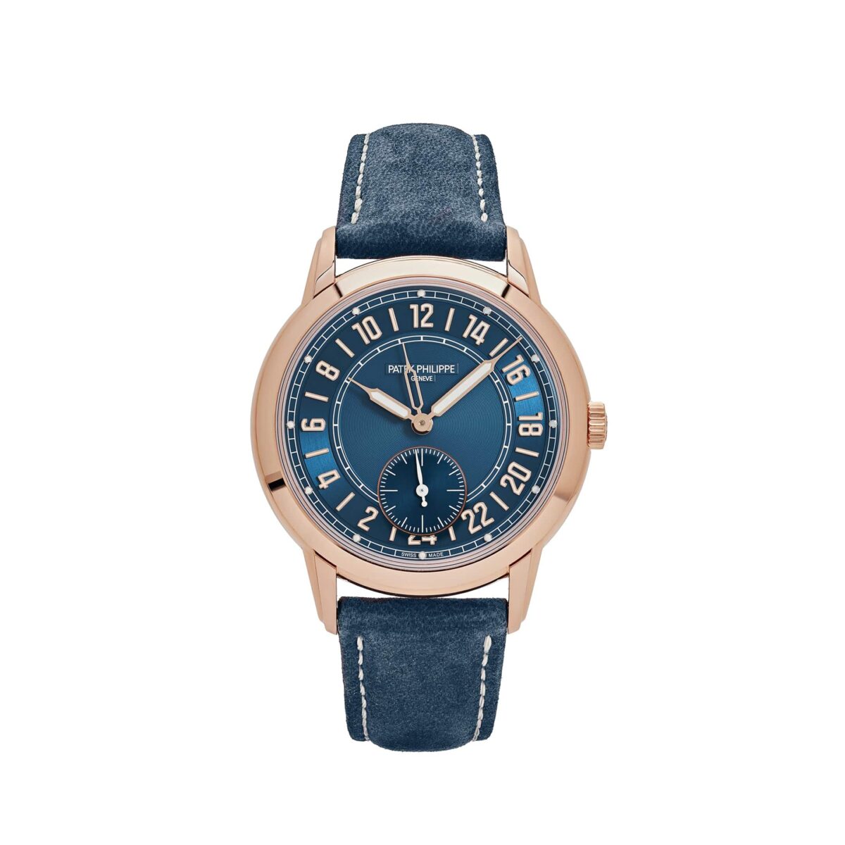 Patek Philippe Complications Calatrava 5224R-001 Travel Time Rose Gold Navy Blue Dial