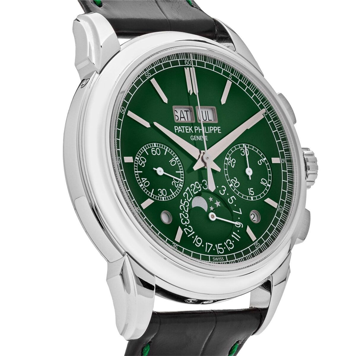 Patek Philippe Grand Complications 5270P-014 Perpetual Calendar Chronograph Platinum Green Dial (2024) - Image 4