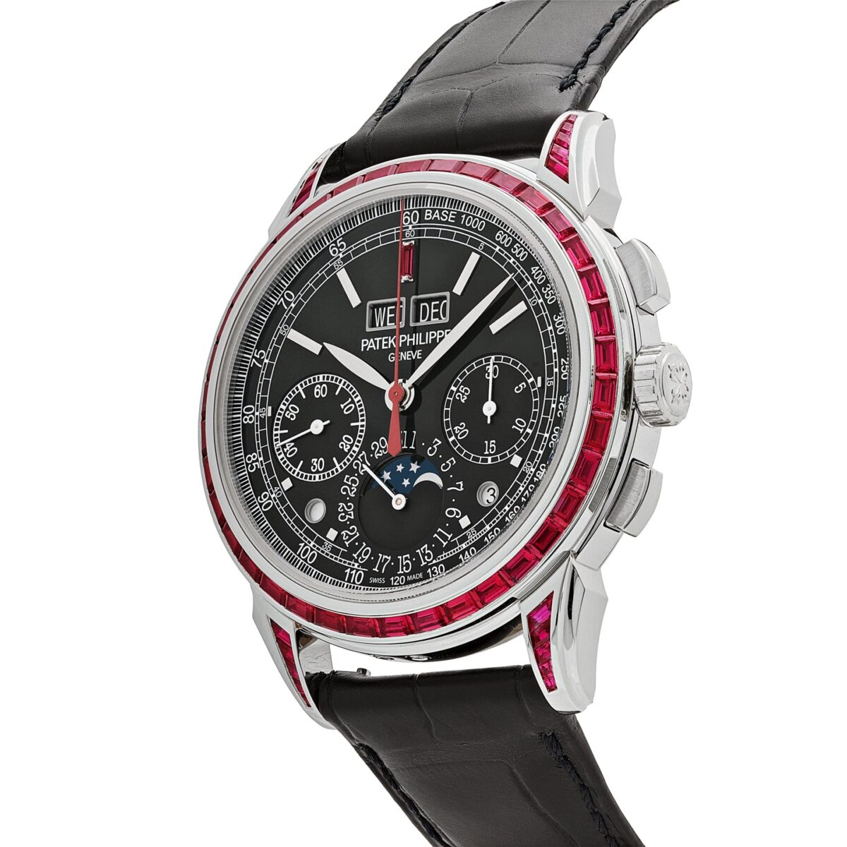 Patek Philippe Grand Complications  5271/12P-001 Perpetual Calendar  Platinum Black Dial Ruby Bezel - Image 3