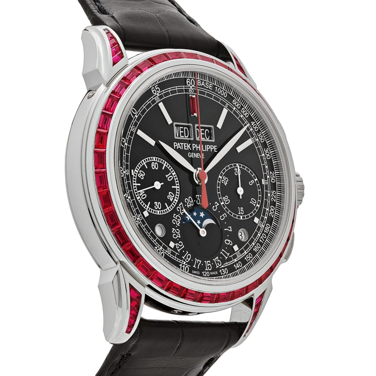 Patek Philippe Grand Complications  5271/12P-001 Perpetual Calendar  Platinum Black Dial Ruby Bezel - Image 4