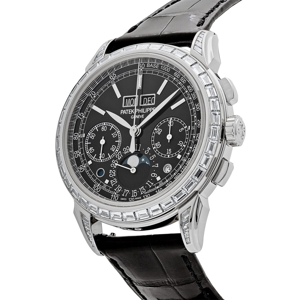 Patek Philippe Grand Complications  5271P-001  Perpetual Calendar  Platinum Black Dial Baguette Bezel - Image 4