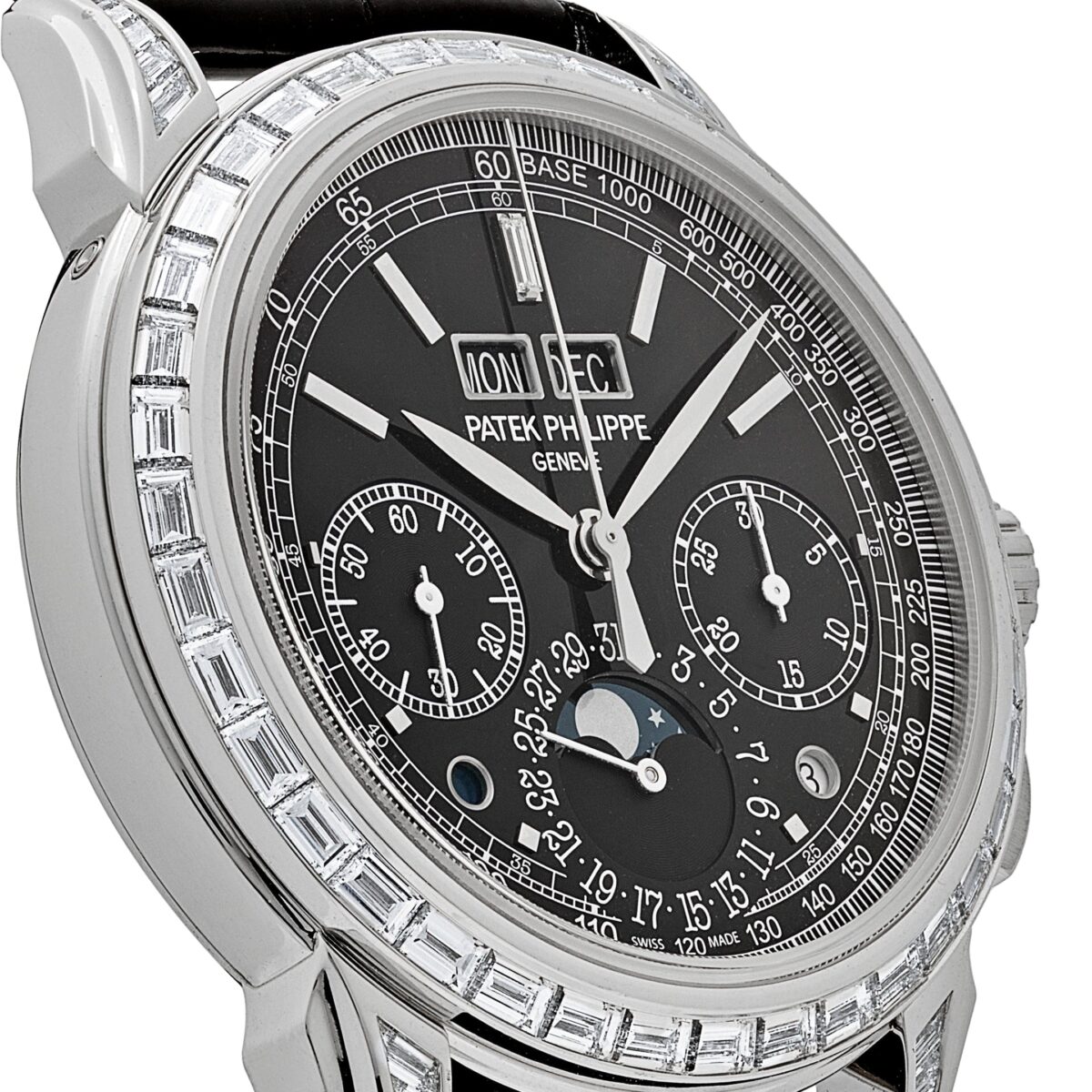 Patek Philippe Grand Complications  5271P-001  Perpetual Calendar  Platinum Black Dial Baguette Bezel - Image 5