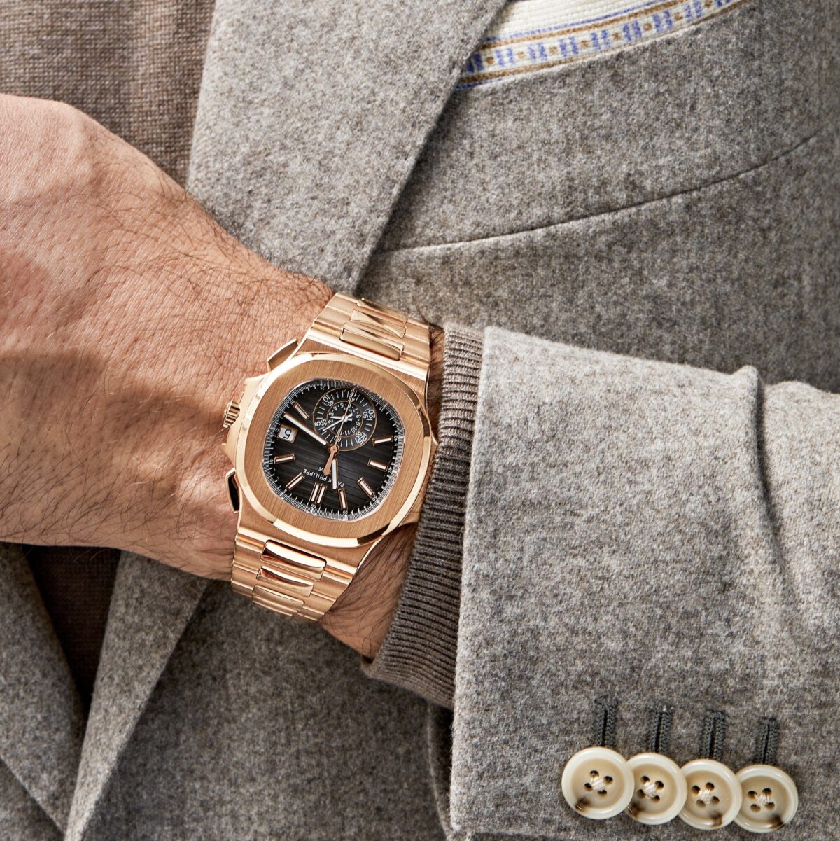 Patek Philippe Nautilus 5980/1R-001 Chronograph Date Rose Gold (2021) - Image 2