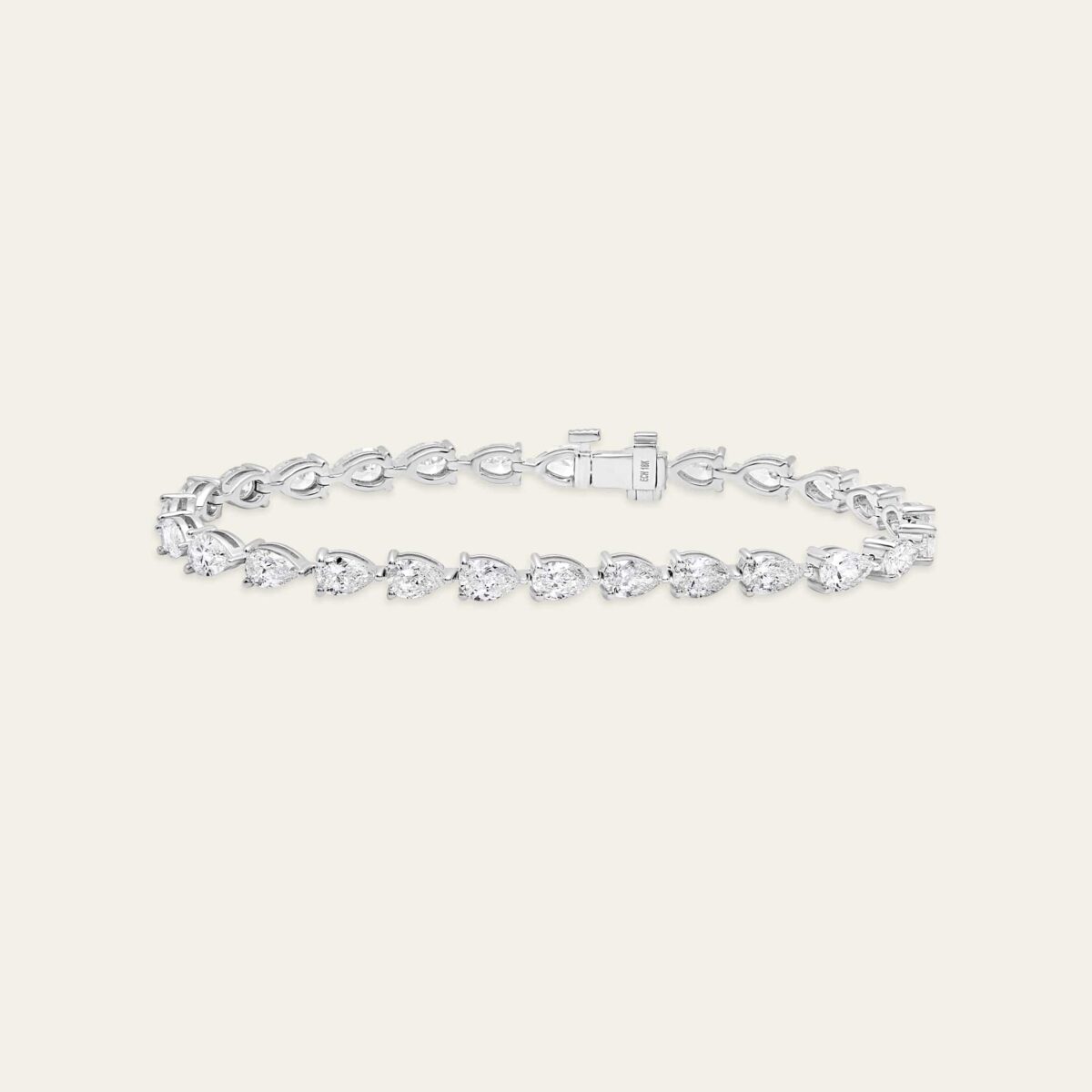 Pear-Shaped Diamond Tennis Bracelet