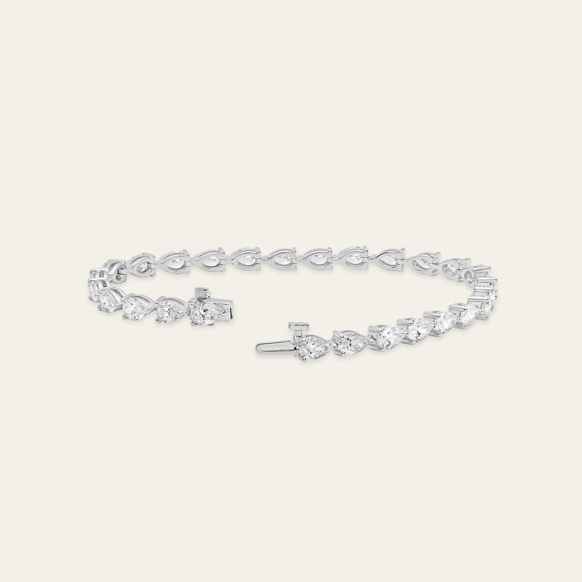 Pear-Shaped Diamond Tennis Bracelet - Image 3