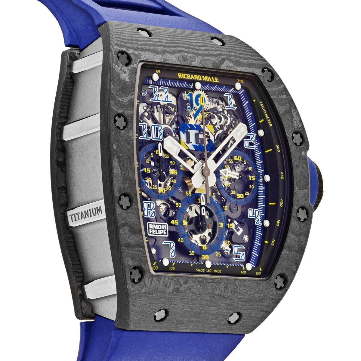 Richard Mille RM 011 Automatic Flyback Chronograph Felipe Massa 10th Anniversary Carbon NTPT Titanium Limited Edition (2015) - Image 4