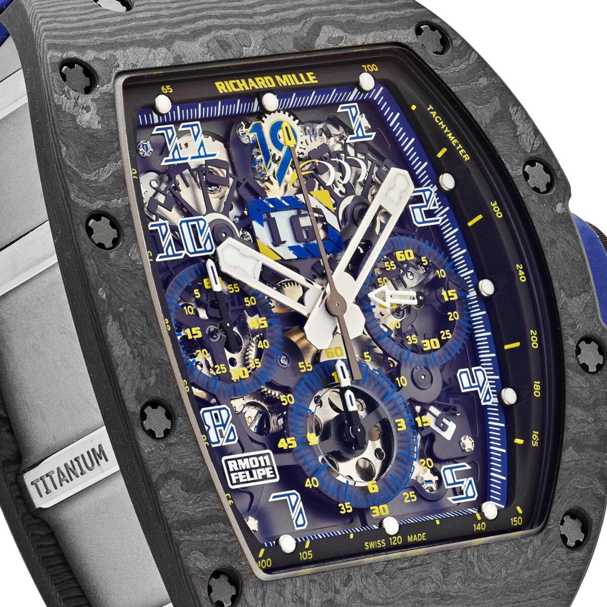 Richard Mille RM 011 Automatic Flyback Chronograph Felipe Massa 10th Anniversary Carbon NTPT Titanium Limited Edition (2015) - Image 5